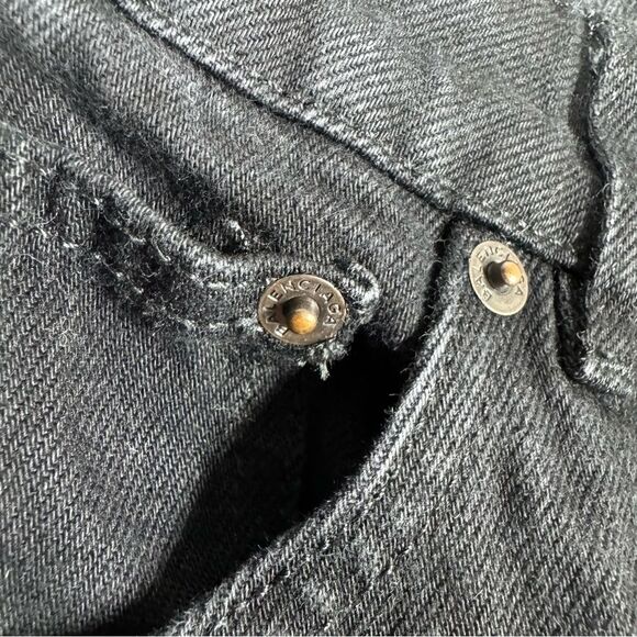Balenciaga Black Straight Leg Jeans Button Fly Denim Women’s Size 36 - Picture 3 of 9